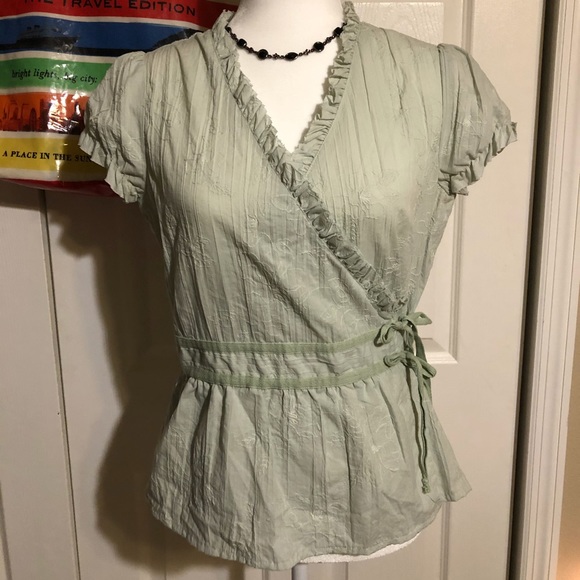 Charlotte Russe Tops - Charlotte Russe light green wrap top 3 for $20